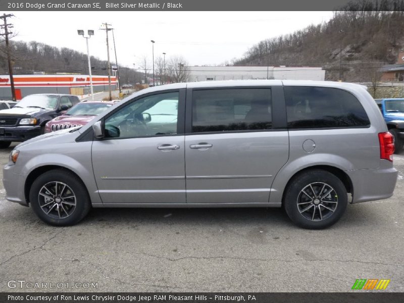 Billet Silver Metallic / Black 2016 Dodge Grand Caravan SE