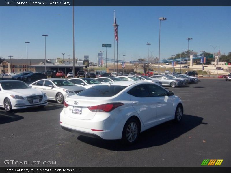 White / Gray 2016 Hyundai Elantra SE