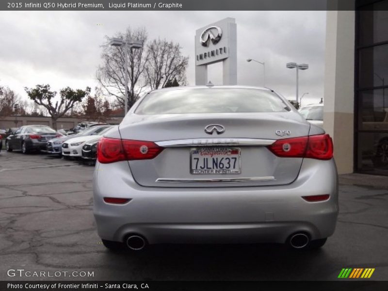Liquid Platinum / Graphite 2015 Infiniti Q50 Hybrid Premium