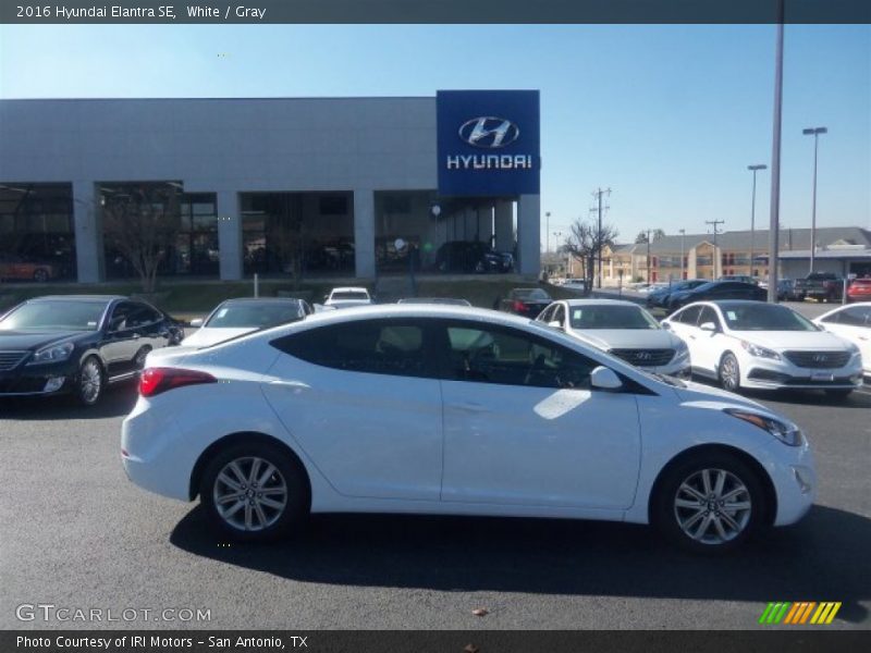 White / Gray 2016 Hyundai Elantra SE