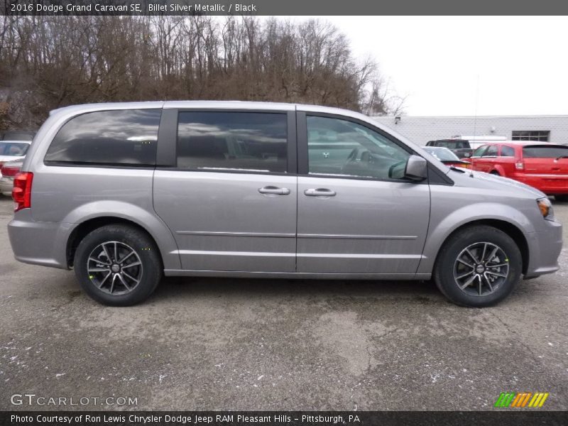 Billet Silver Metallic / Black 2016 Dodge Grand Caravan SE