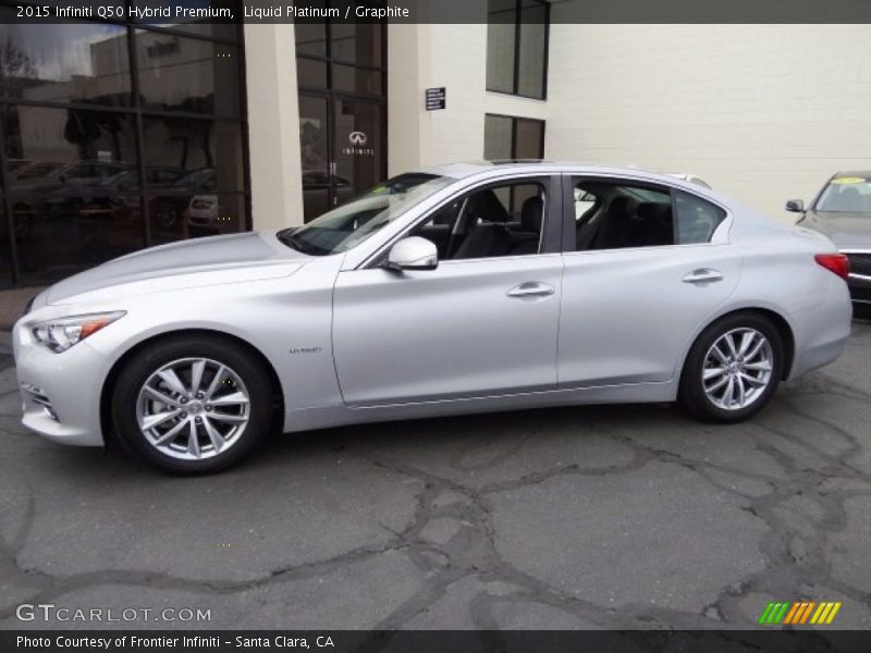 Liquid Platinum / Graphite 2015 Infiniti Q50 Hybrid Premium