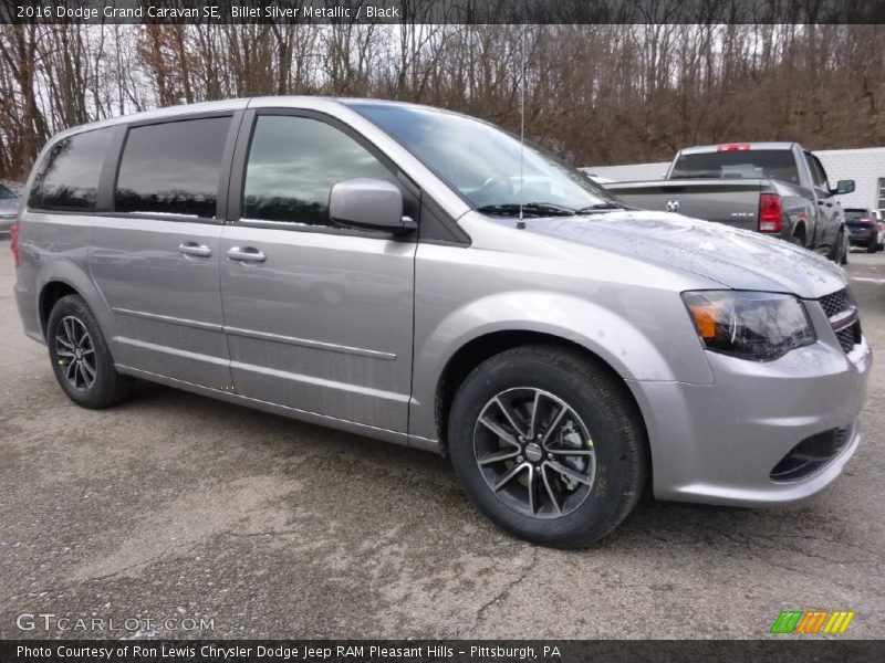Billet Silver Metallic / Black 2016 Dodge Grand Caravan SE