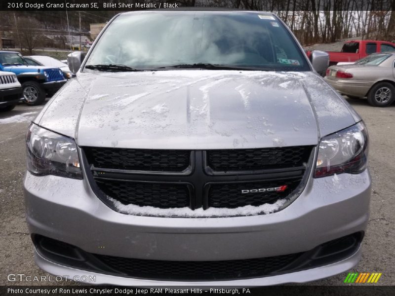 Billet Silver Metallic / Black 2016 Dodge Grand Caravan SE