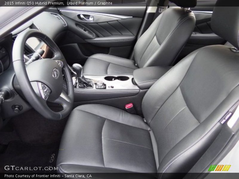 Front Seat of 2015 Q50 Hybrid Premium