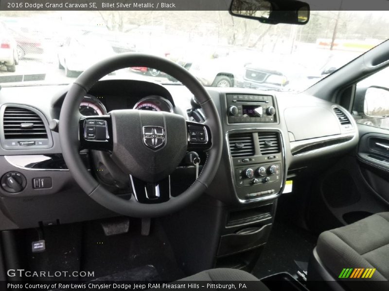 Billet Silver Metallic / Black 2016 Dodge Grand Caravan SE