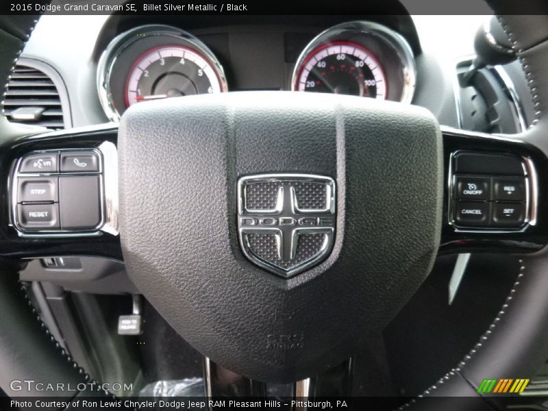Billet Silver Metallic / Black 2016 Dodge Grand Caravan SE