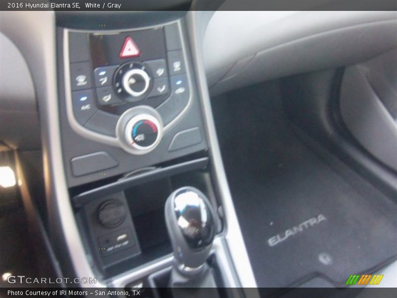 White / Gray 2016 Hyundai Elantra SE