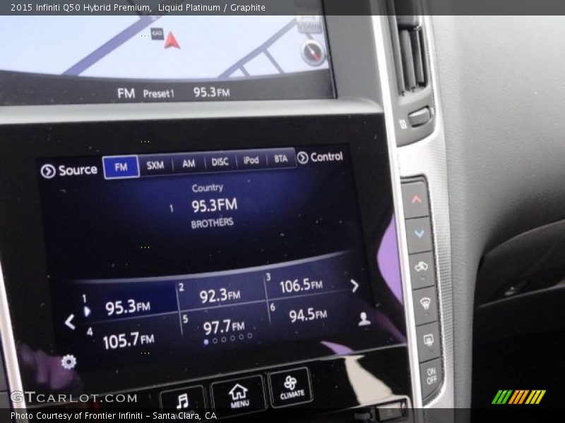 Liquid Platinum / Graphite 2015 Infiniti Q50 Hybrid Premium