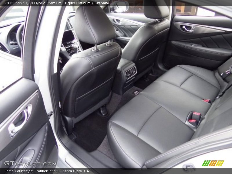 Rear Seat of 2015 Q50 Hybrid Premium