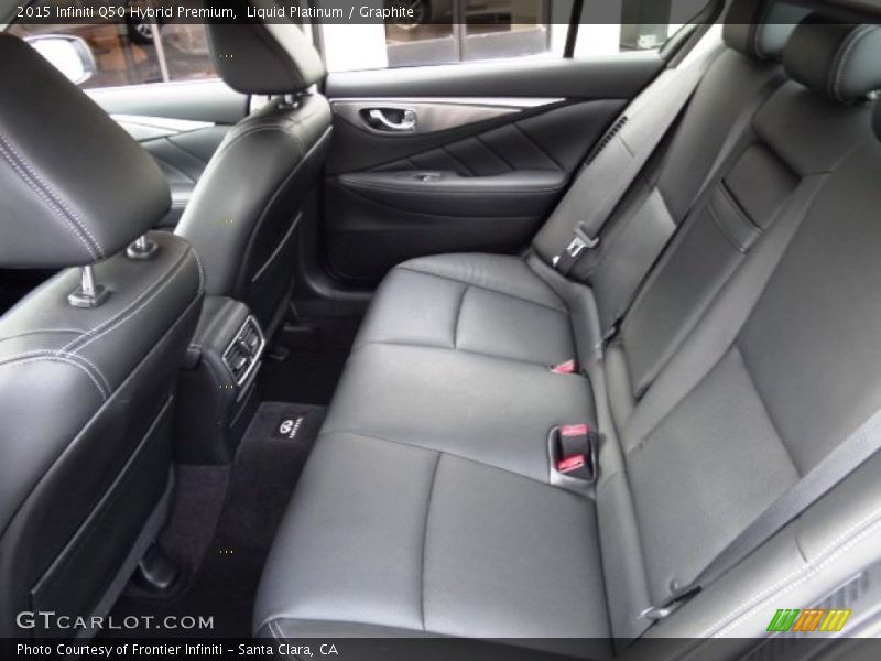 Rear Seat of 2015 Q50 Hybrid Premium