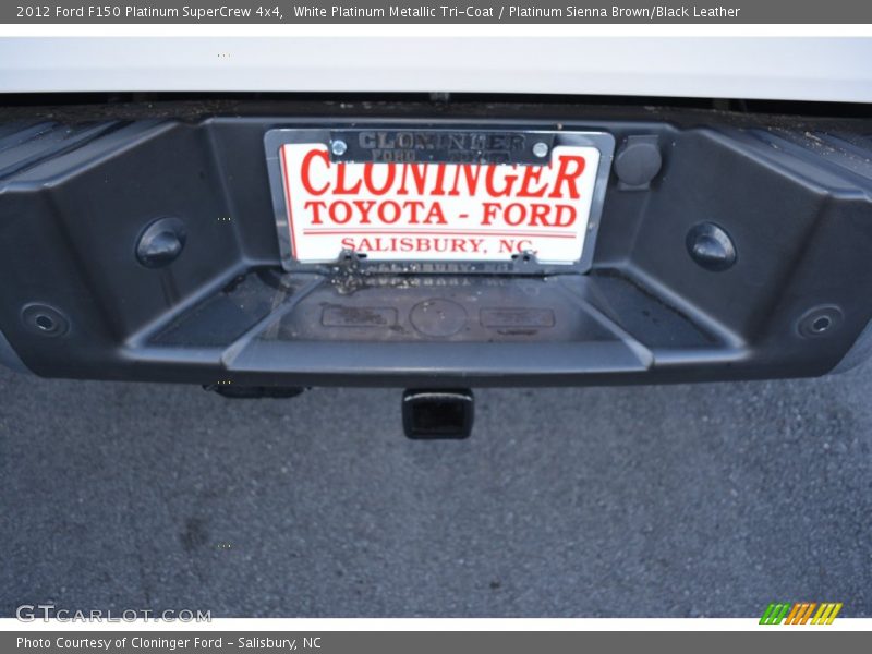 White Platinum Metallic Tri-Coat / Platinum Sienna Brown/Black Leather 2012 Ford F150 Platinum SuperCrew 4x4