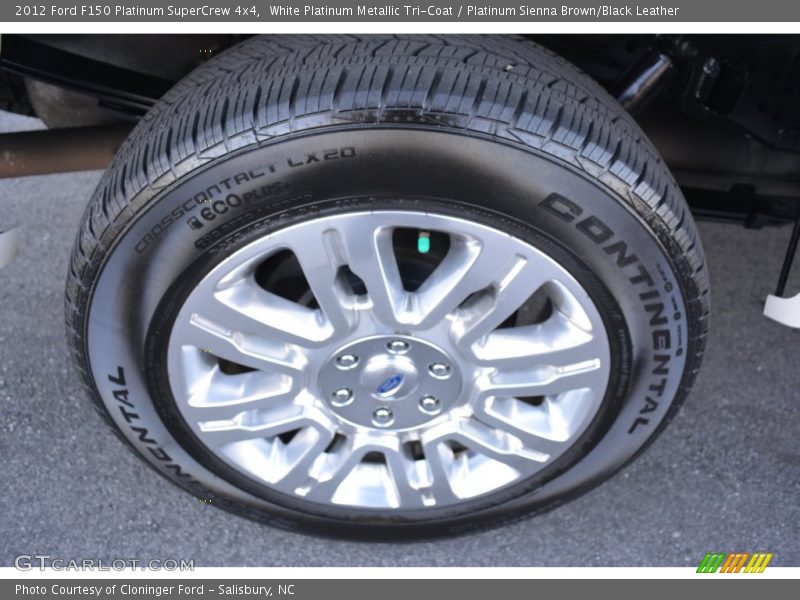 White Platinum Metallic Tri-Coat / Platinum Sienna Brown/Black Leather 2012 Ford F150 Platinum SuperCrew 4x4