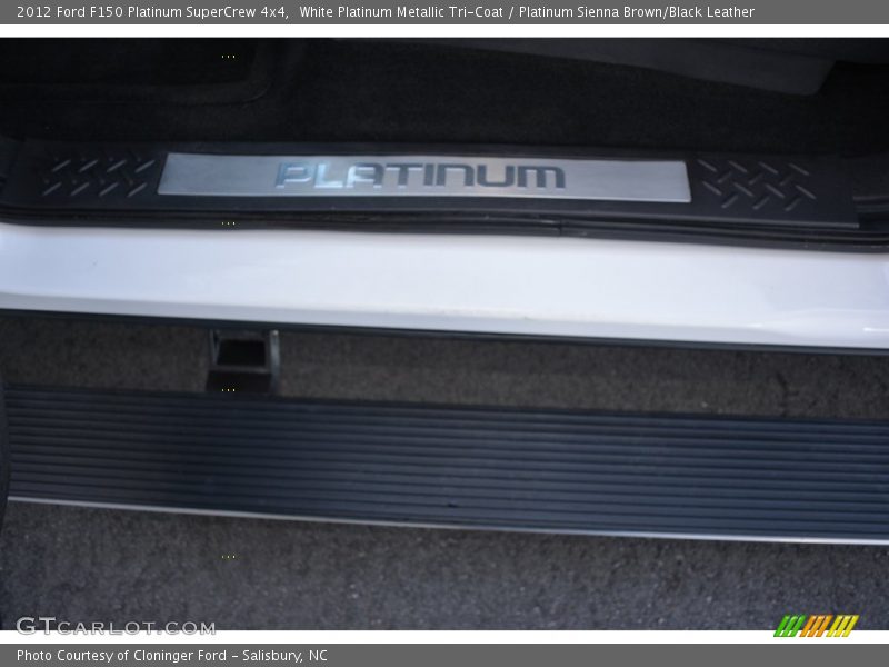 White Platinum Metallic Tri-Coat / Platinum Sienna Brown/Black Leather 2012 Ford F150 Platinum SuperCrew 4x4