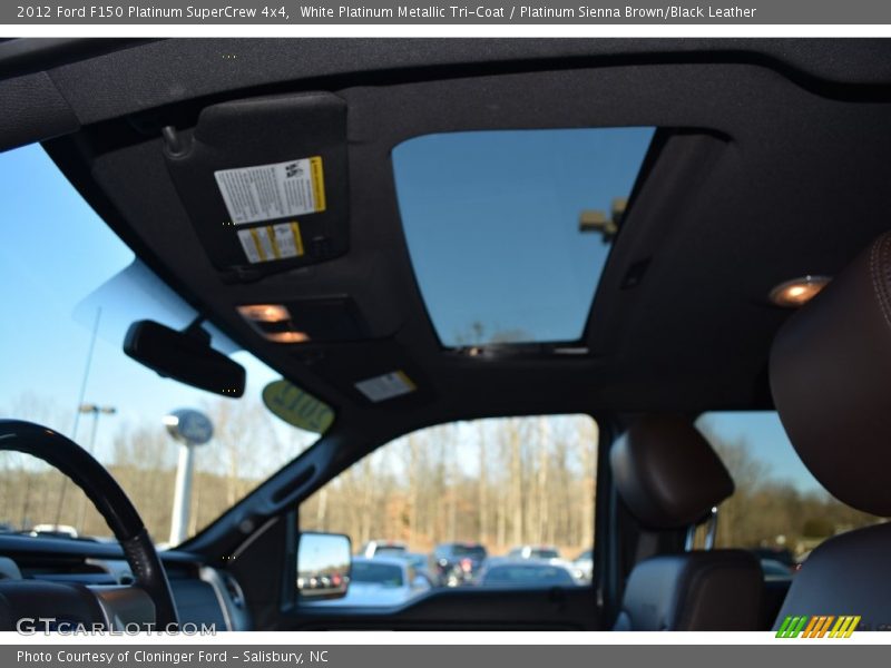 White Platinum Metallic Tri-Coat / Platinum Sienna Brown/Black Leather 2012 Ford F150 Platinum SuperCrew 4x4