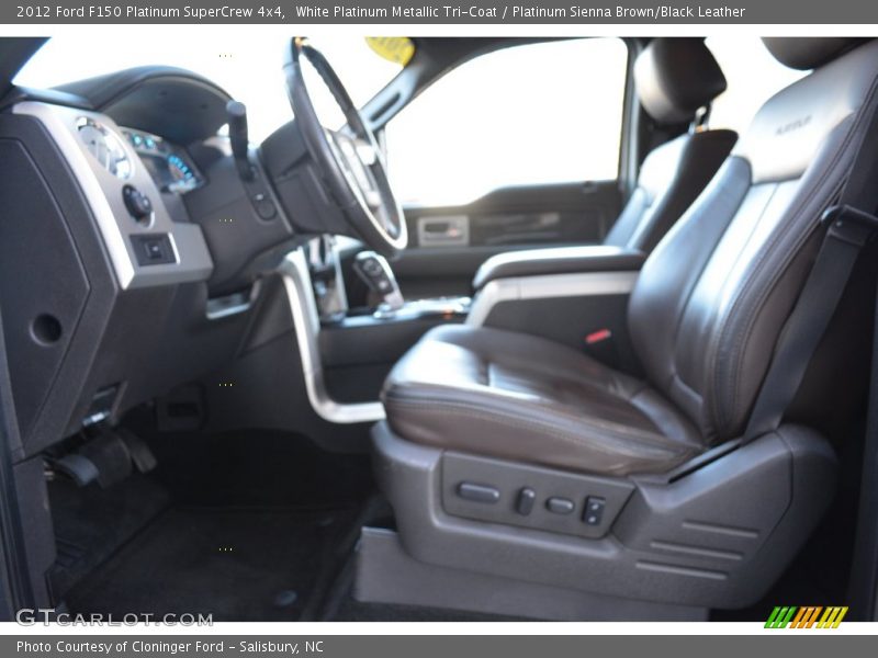 White Platinum Metallic Tri-Coat / Platinum Sienna Brown/Black Leather 2012 Ford F150 Platinum SuperCrew 4x4