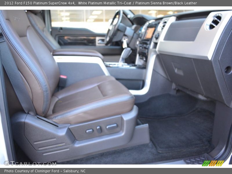 White Platinum Metallic Tri-Coat / Platinum Sienna Brown/Black Leather 2012 Ford F150 Platinum SuperCrew 4x4
