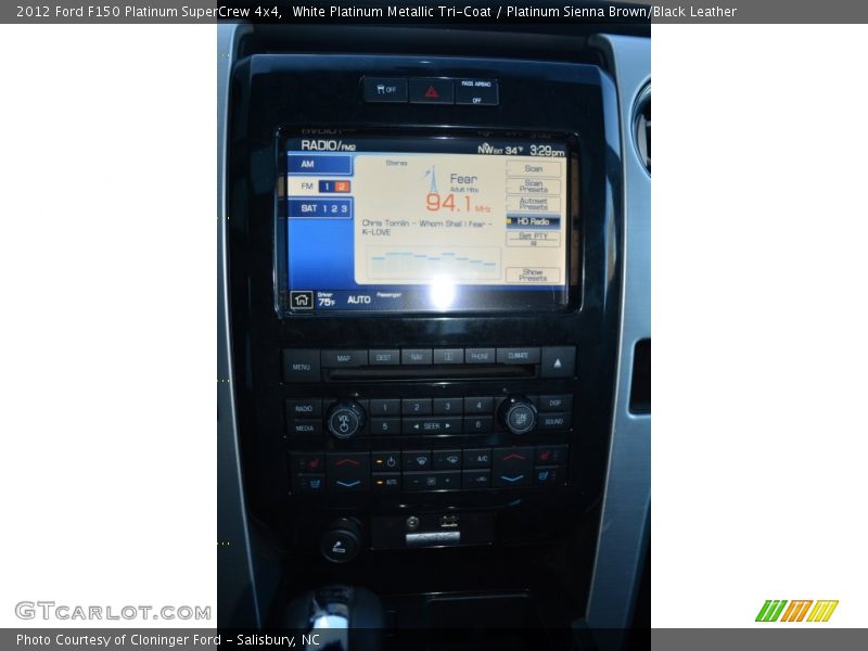 White Platinum Metallic Tri-Coat / Platinum Sienna Brown/Black Leather 2012 Ford F150 Platinum SuperCrew 4x4