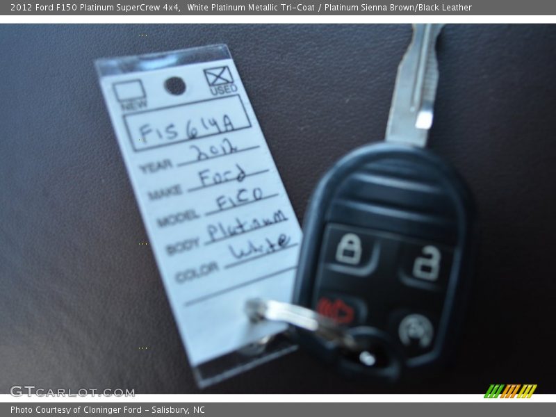 White Platinum Metallic Tri-Coat / Platinum Sienna Brown/Black Leather 2012 Ford F150 Platinum SuperCrew 4x4