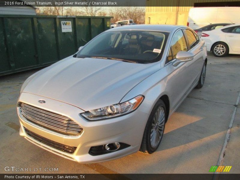 Ingot Silver Metallic / Charcoal Black 2016 Ford Fusion Titanium
