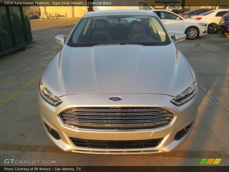 Ingot Silver Metallic / Charcoal Black 2016 Ford Fusion Titanium