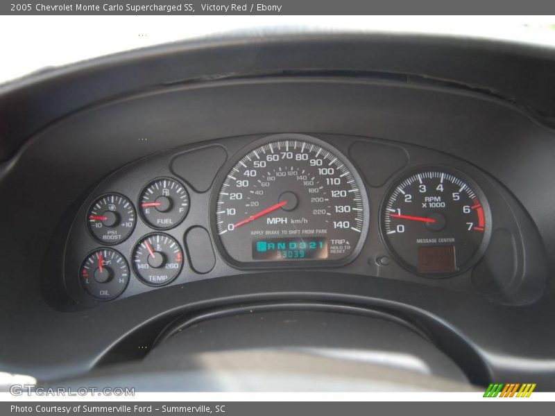 Victory Red / Ebony 2005 Chevrolet Monte Carlo Supercharged SS