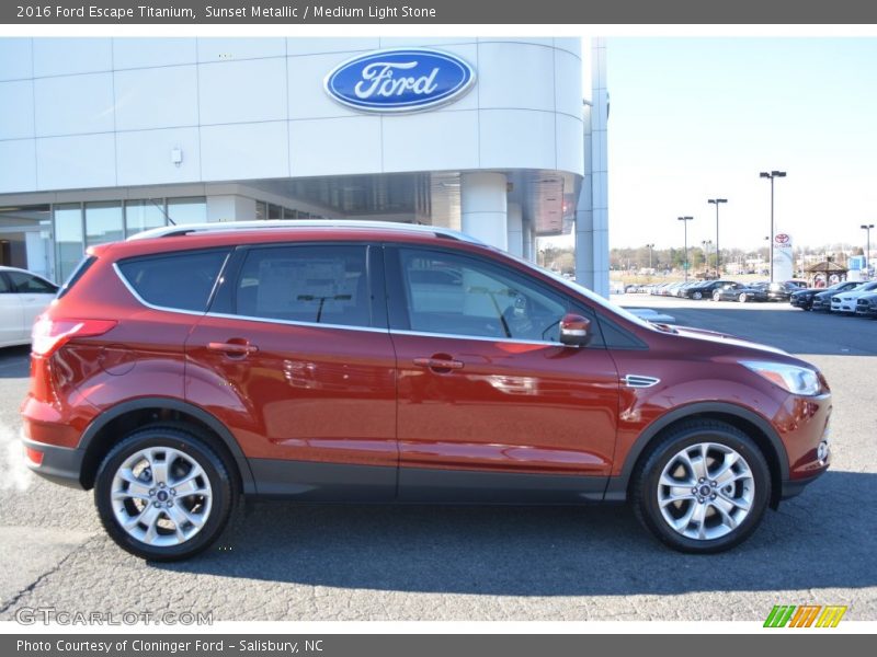 Sunset Metallic / Medium Light Stone 2016 Ford Escape Titanium