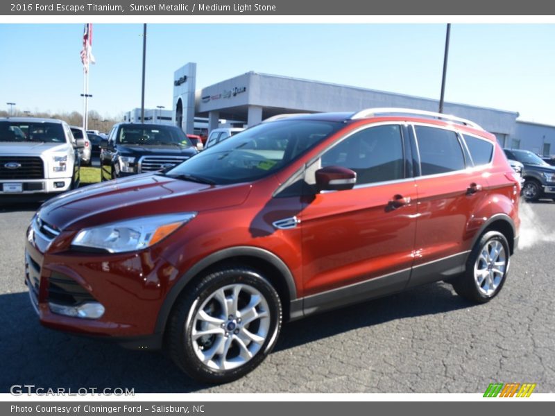 Sunset Metallic / Medium Light Stone 2016 Ford Escape Titanium