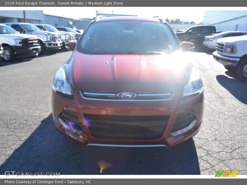 Sunset Metallic / Medium Light Stone 2016 Ford Escape Titanium