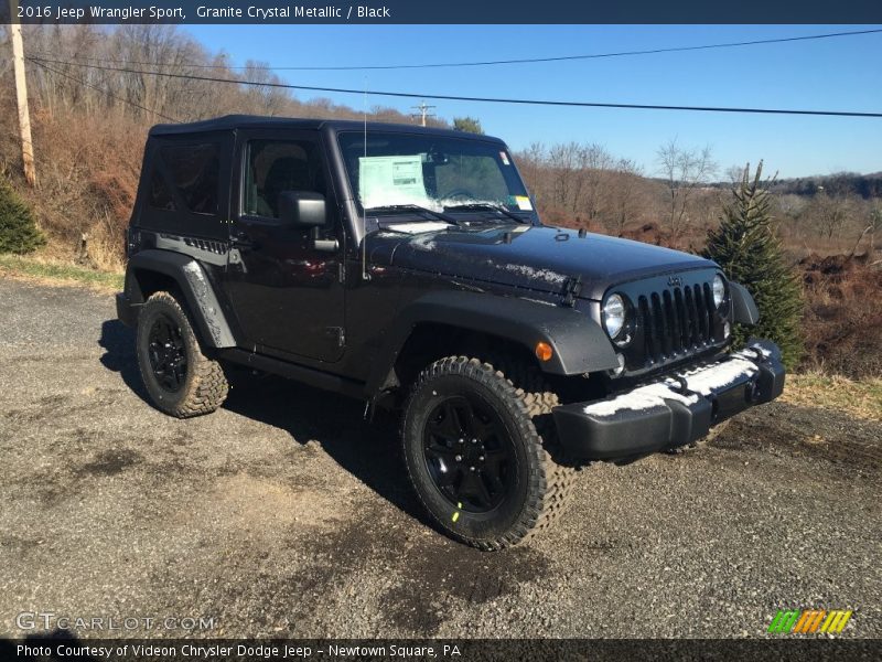 Granite Crystal Metallic / Black 2016 Jeep Wrangler Sport