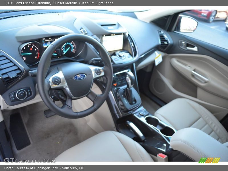 Sunset Metallic / Medium Light Stone 2016 Ford Escape Titanium