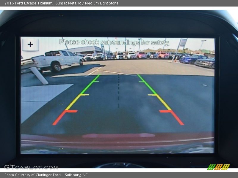 Sunset Metallic / Medium Light Stone 2016 Ford Escape Titanium
