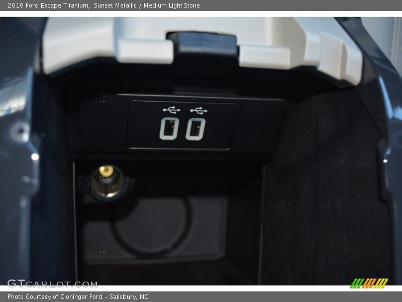 Sunset Metallic / Medium Light Stone 2016 Ford Escape Titanium