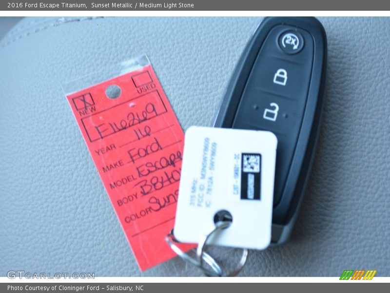 Sunset Metallic / Medium Light Stone 2016 Ford Escape Titanium