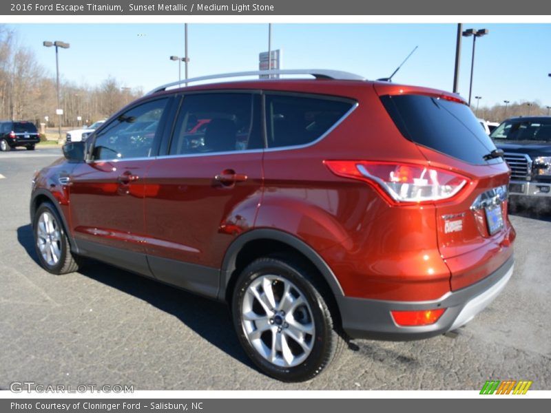 Sunset Metallic / Medium Light Stone 2016 Ford Escape Titanium