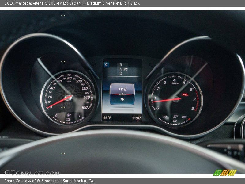 Palladium Silver Metallic / Black 2016 Mercedes-Benz C 300 4Matic Sedan