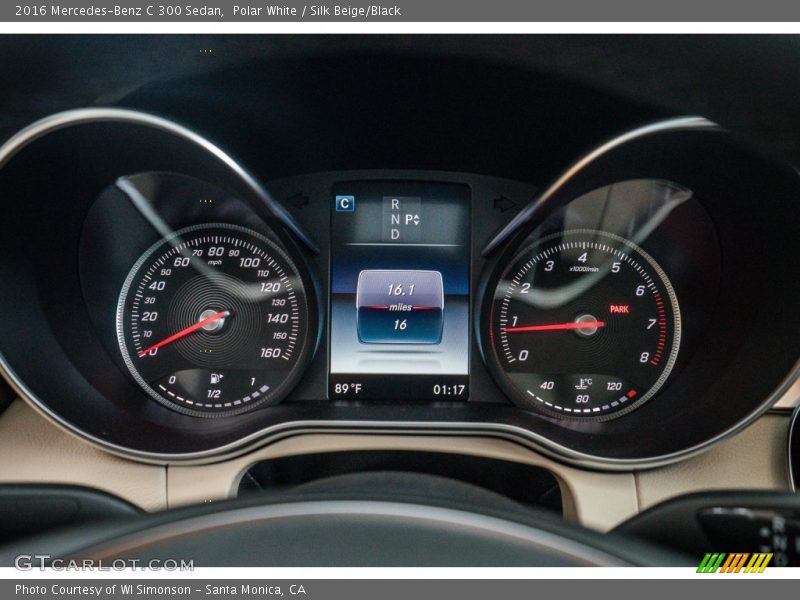 Polar White / Silk Beige/Black 2016 Mercedes-Benz C 300 Sedan