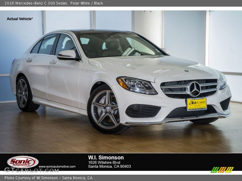Polar White / Black 2016 Mercedes-Benz C 300 Sedan