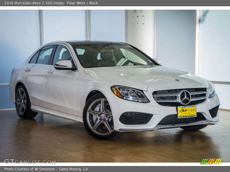 Polar White / Black 2016 Mercedes-Benz C 300 Sedan