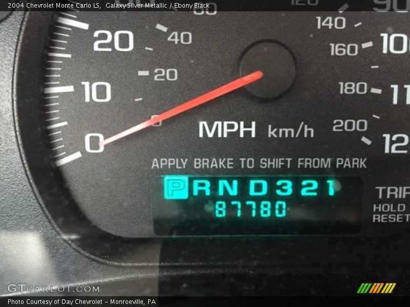 Galaxy Silver Metallic / Ebony Black 2004 Chevrolet Monte Carlo LS