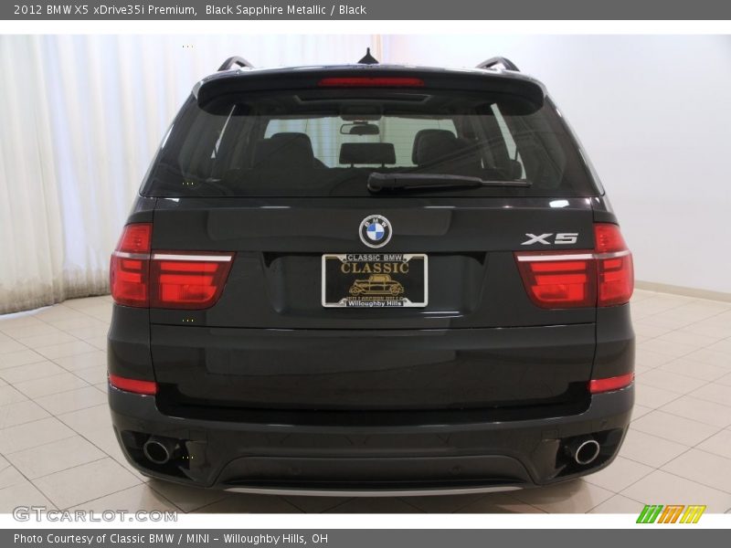 Black Sapphire Metallic / Black 2012 BMW X5 xDrive35i Premium