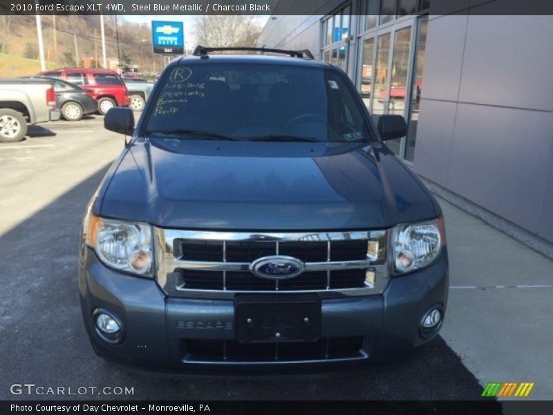 Steel Blue Metallic / Charcoal Black 2010 Ford Escape XLT 4WD