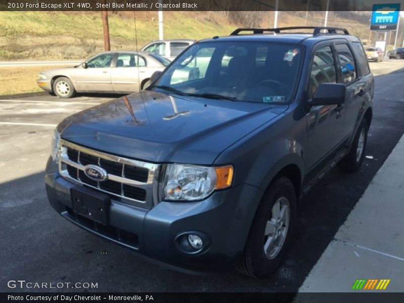 Steel Blue Metallic / Charcoal Black 2010 Ford Escape XLT 4WD