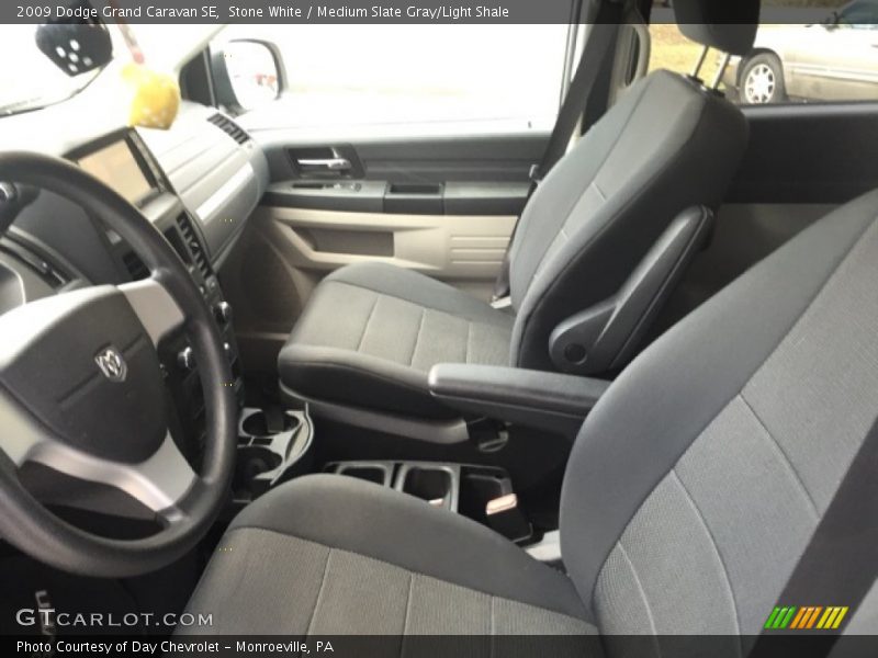 Stone White / Medium Slate Gray/Light Shale 2009 Dodge Grand Caravan SE