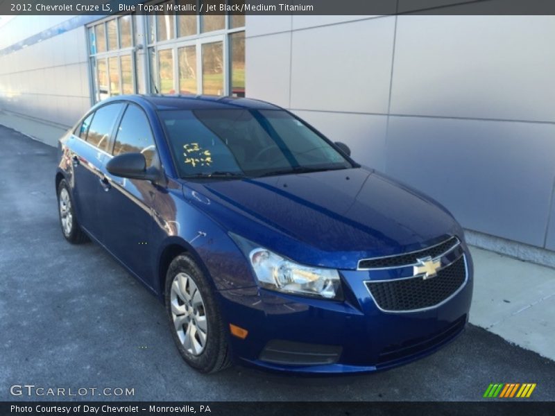 Blue Topaz Metallic / Jet Black/Medium Titanium 2012 Chevrolet Cruze LS
