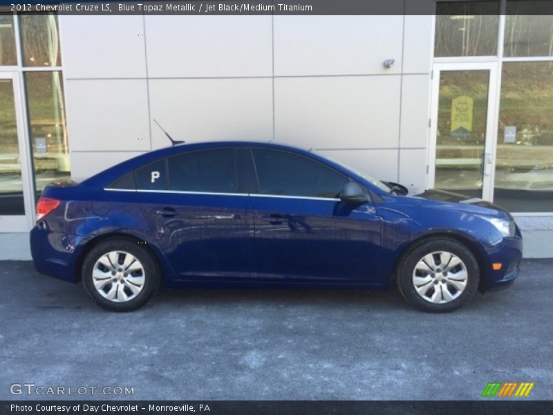 Blue Topaz Metallic / Jet Black/Medium Titanium 2012 Chevrolet Cruze LS