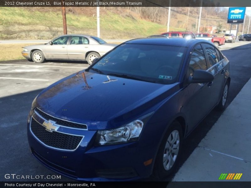 Blue Topaz Metallic / Jet Black/Medium Titanium 2012 Chevrolet Cruze LS