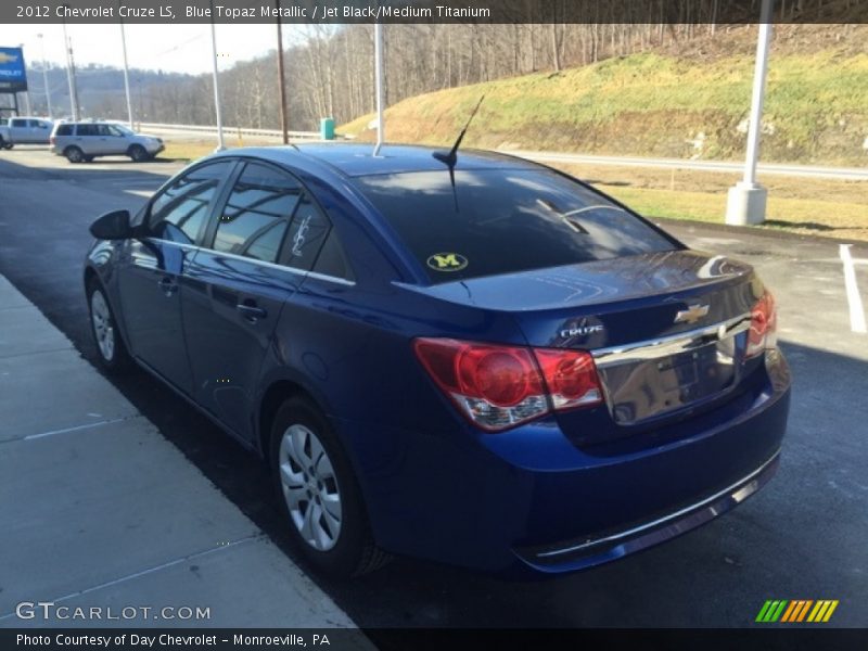 Blue Topaz Metallic / Jet Black/Medium Titanium 2012 Chevrolet Cruze LS