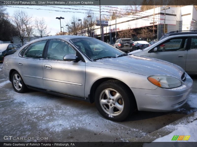 Silver Frost Metallic / Medium Graphite 2003 Ford Taurus SES