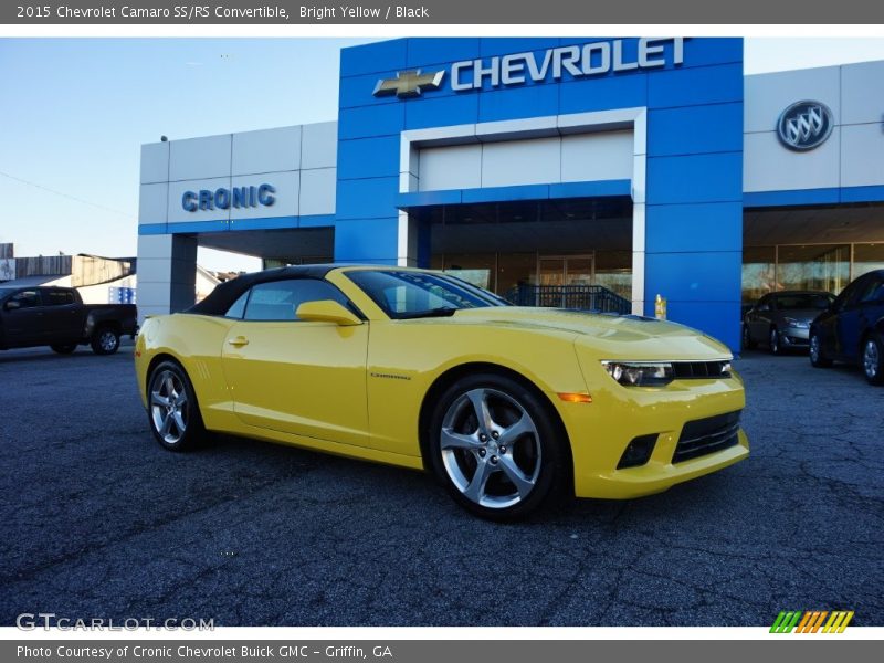Bright Yellow / Black 2015 Chevrolet Camaro SS/RS Convertible